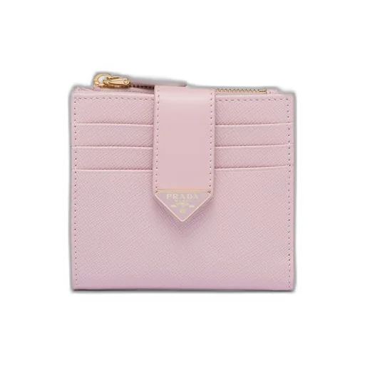 Small Saffiano and smooth leather wallet