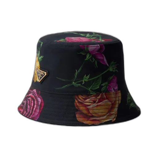 Reversible printed cotton bucket hat