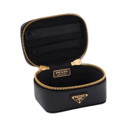 Saffiano leather jewelry beauty case