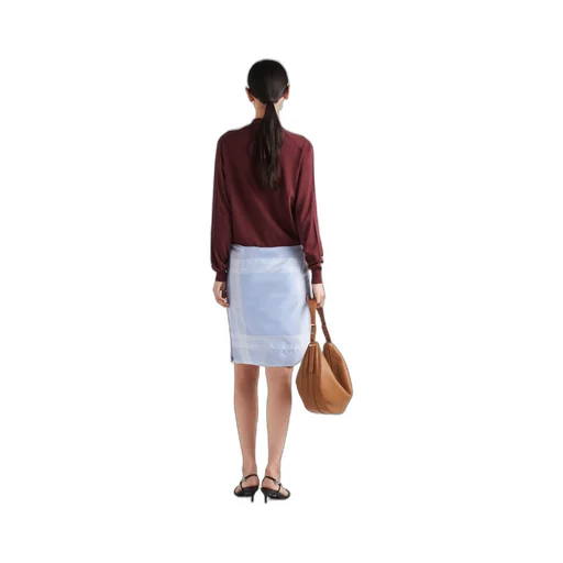 Checked cotton skirt