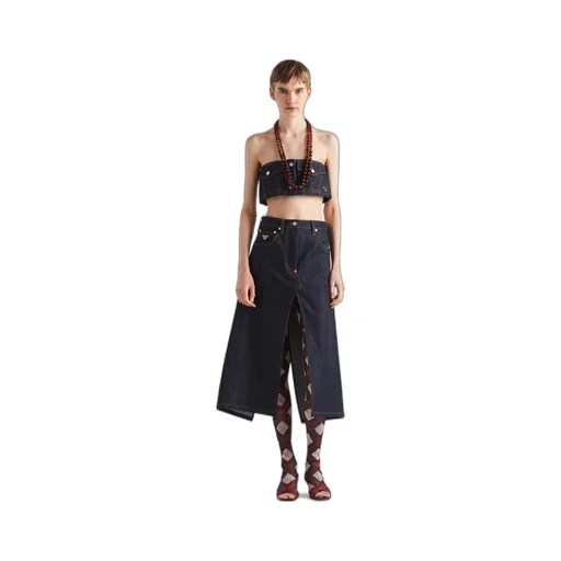 Flared skirt in selvedge denim