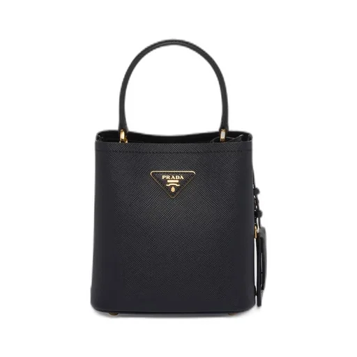 Small Saffiano Leather Prada Panier Bag