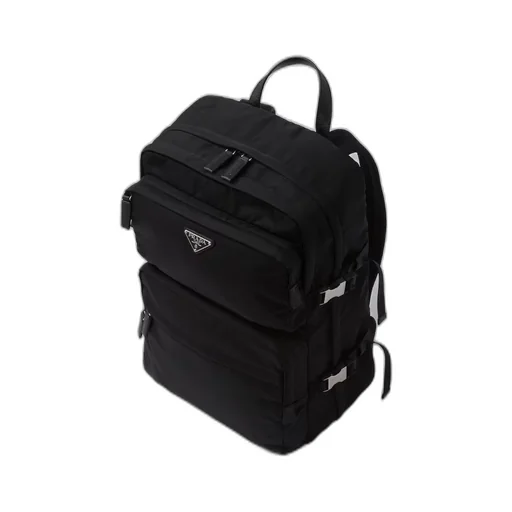 Re-Nylon and Saffiano leather backpack