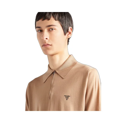 Superfine wool polo shirt