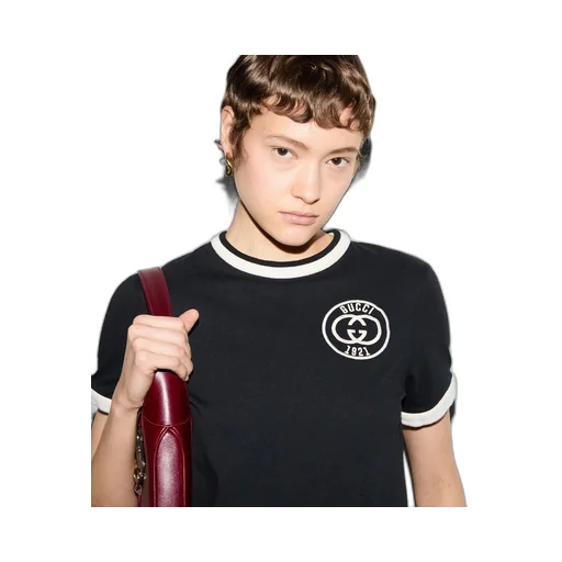 Cotton jersey T-shirt with embroidery