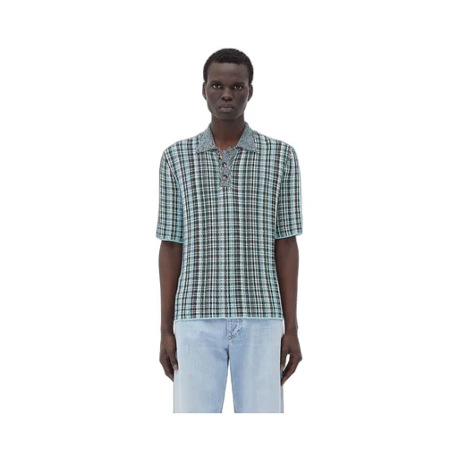 Cotton Viscose Check Polo