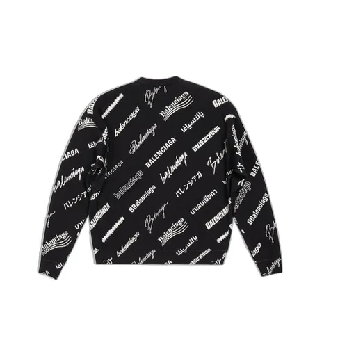 Allover Logo Print Crewneck Sweatshirt