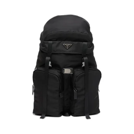 Re-Nylon and Saffiano leather backpack