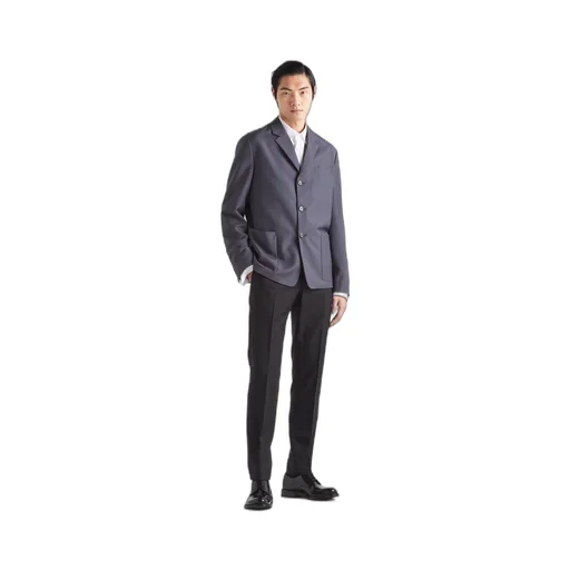 Single-breasted mohair wool jacket