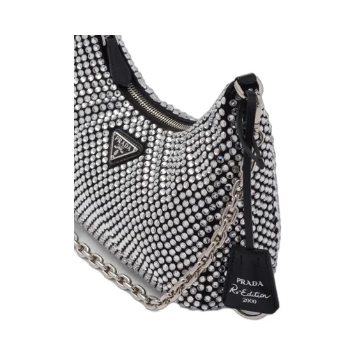 Prada Re-Edition 2005 satin bag with crystals
