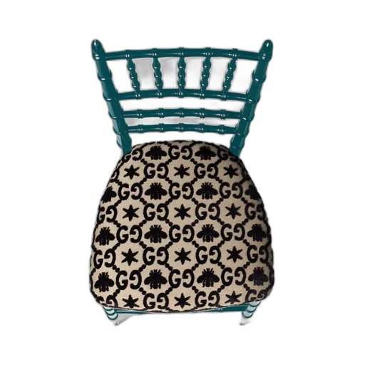 Chiavari chair with GG bees jacquard