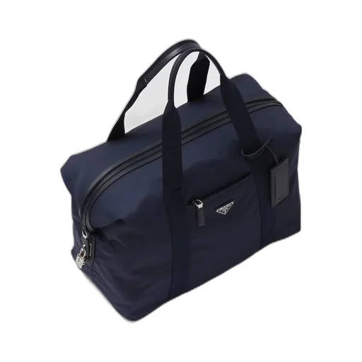Re-Nylon and Saffiano leather duffle bag