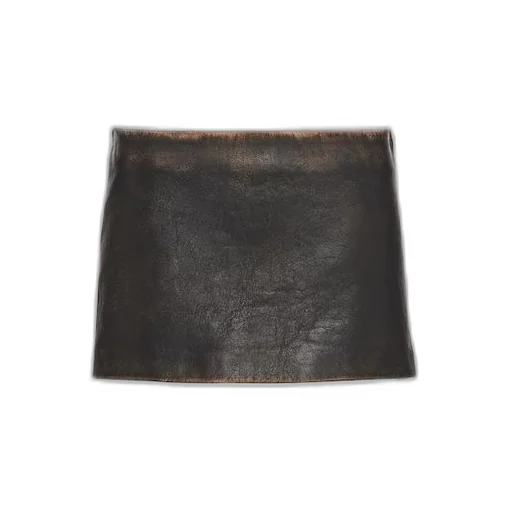 Leather miniskirt