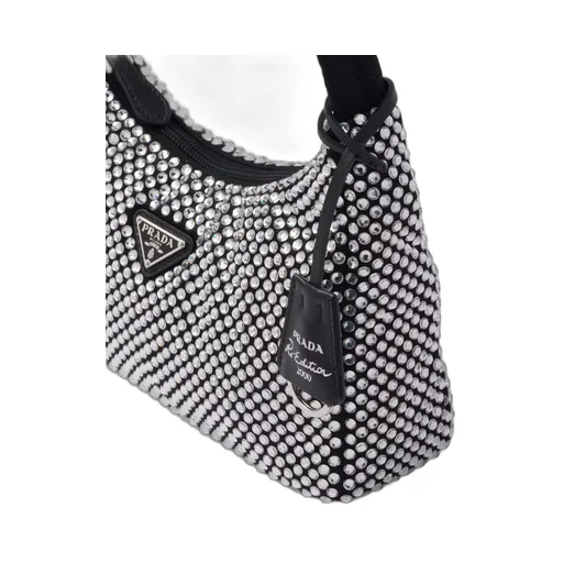 Satin mini-bag with crystals