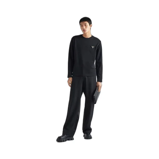 Long-sleeved cotton T-shirt