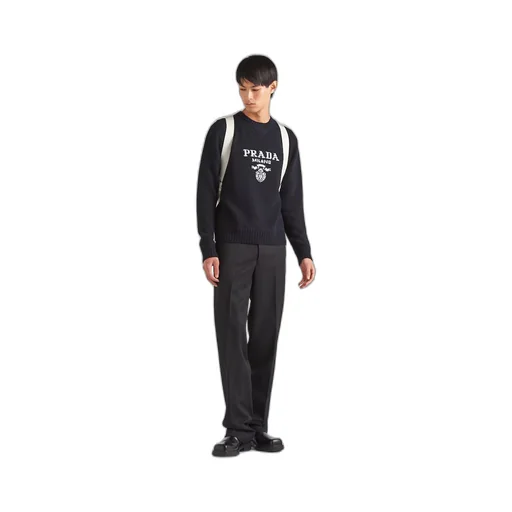 Wool and cashmere crew-neck sweater