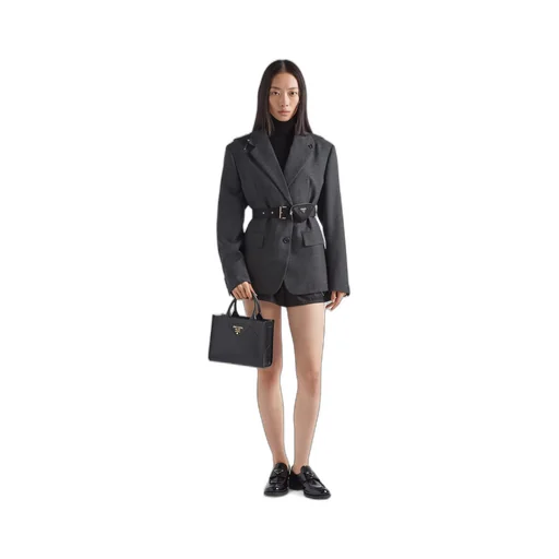 Mini Prada Symbole leather bag with stitching