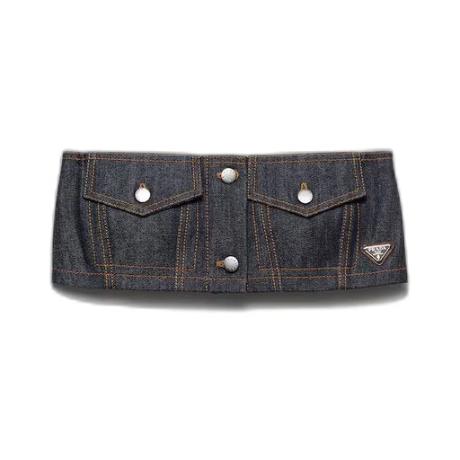 Crop top in selvedge denim