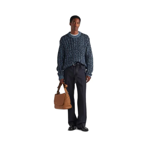 Wool and cashmere crew-neck sweater