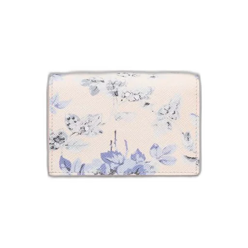 Small printed Saffiano leather wallet