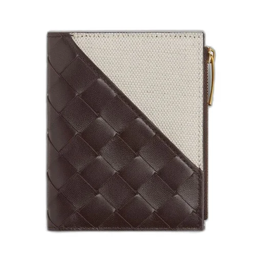 Intrecciato Diagonal Small Bi-Fold Wallet