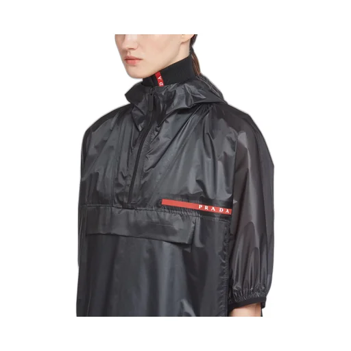 Ripstop hooded raincoat