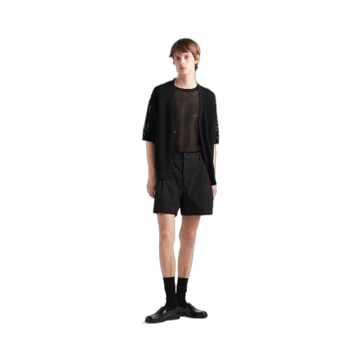 Sleeveless silk and cotton cardigan
