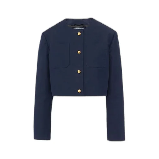 Single-breasted tricotine jacket