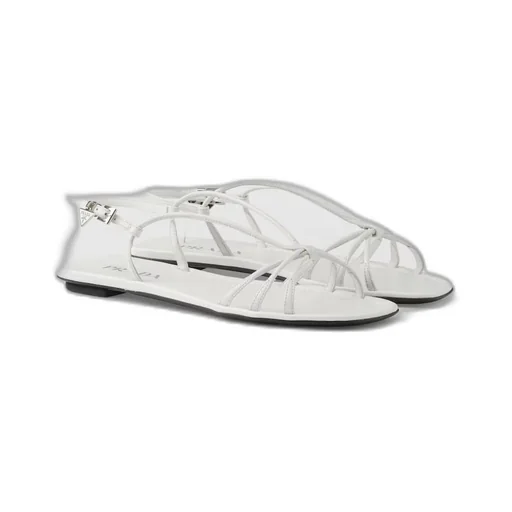 Flat leather sandals