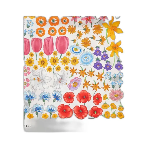 Floral silk twill carré