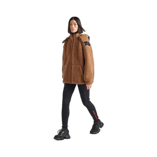 Double fleece and recycled technical fabric jacket