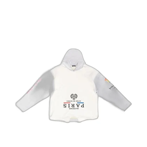 Paris Upside Down Hoodie Oversized