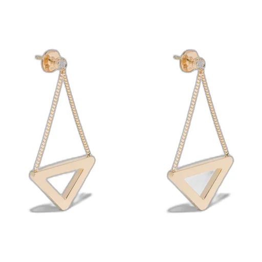 Eternal Gold cut-out drop earrings in yellow gold with diamonds