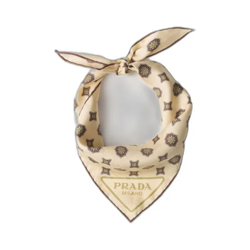 Printed silk twill scarf