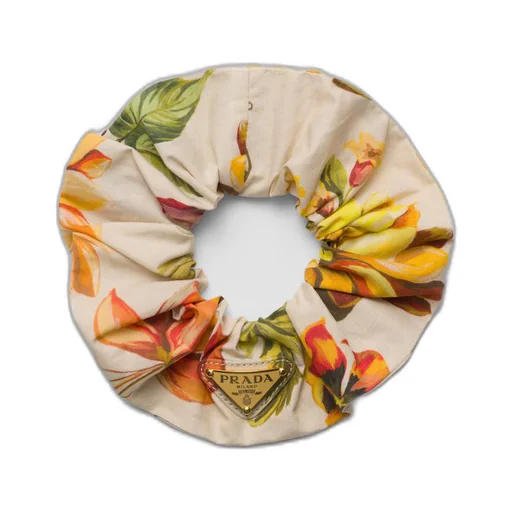 Printed fabric scrunchie
