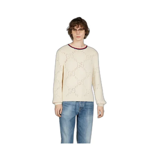 Perforated GG cotton jumper
