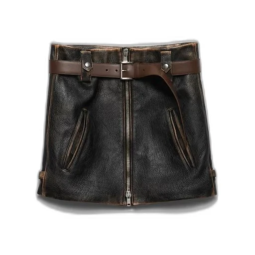 Leather miniskirt