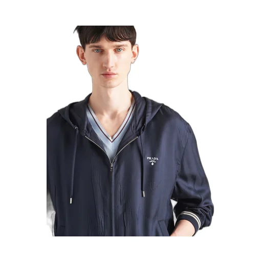 Silk hoodie jacket