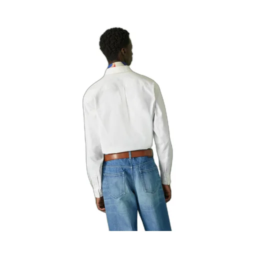 Oxford cotton shirt with embroidery