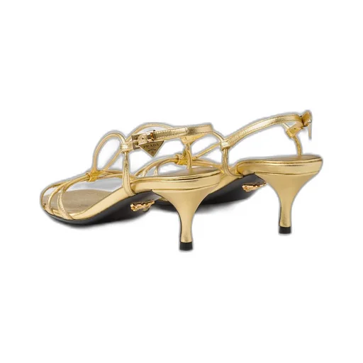 Mordoré nappa leather heeled sandals