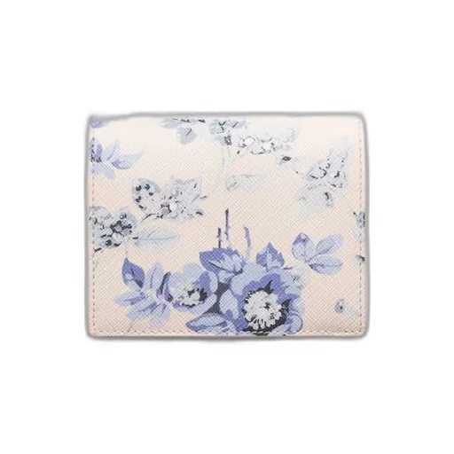 Small printed Saffiano leather wallet