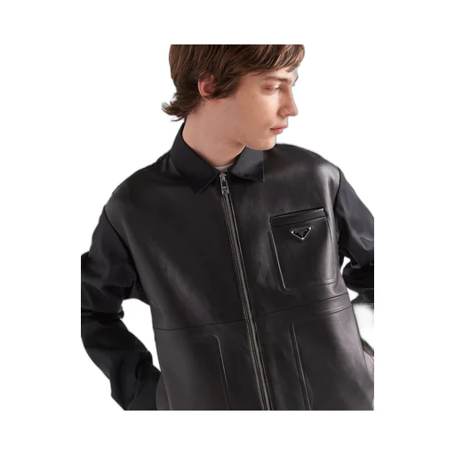 Re-Nylon and leather jacket