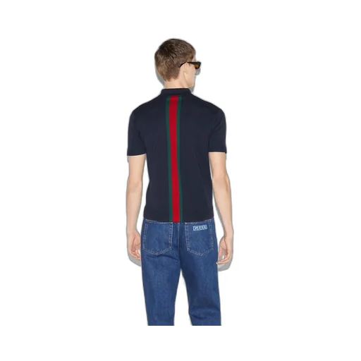Cotton polo shirt with Web