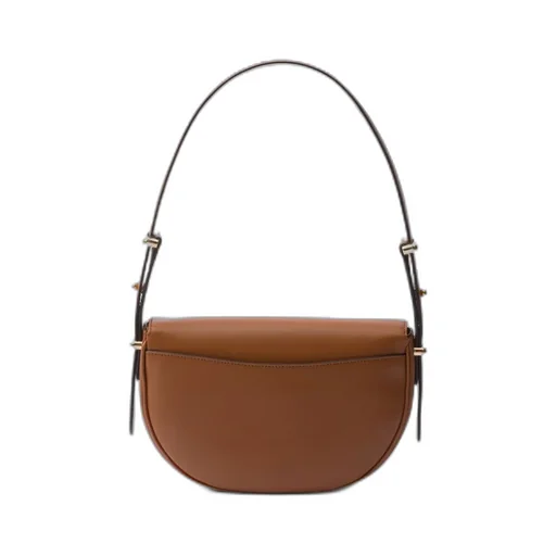 Prada Arqué leather shoulder bag with flap