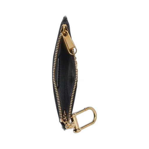 Zip key case with Gucci script