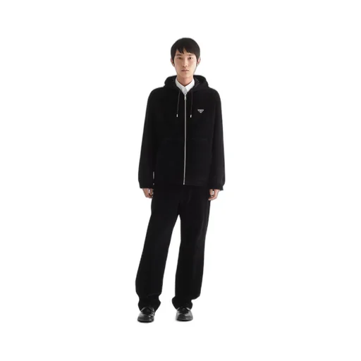 Cotton velvet blouson jacket