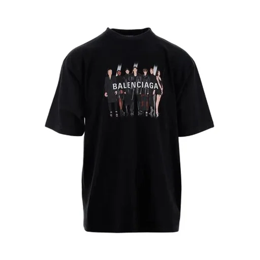 Oversize Logo Printing Retro Shoulder Drop T-Shirt