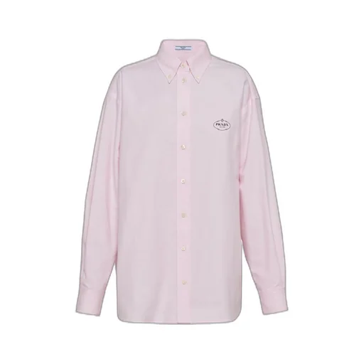 Embroidered Oxford cotton shirt