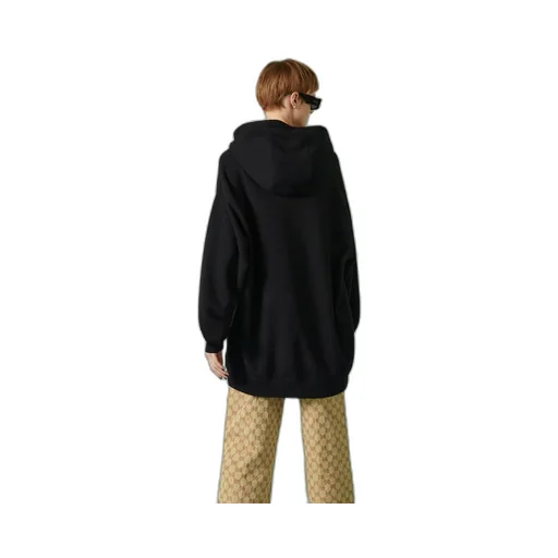 Cotton jersey hooded sweatshirt