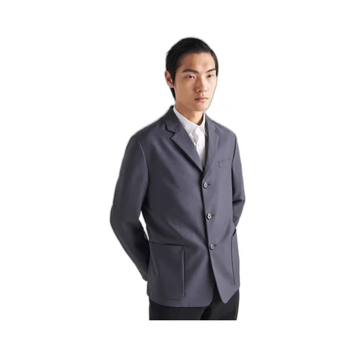 Single-breasted mohair wool jacket